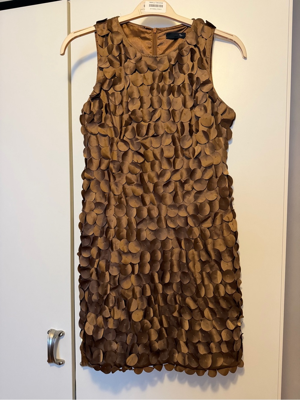Ryu Brown Petal-Appliqué Sleeveless Dress